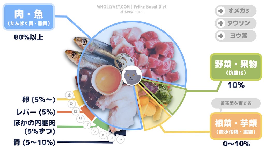 猫の手作り食バランス